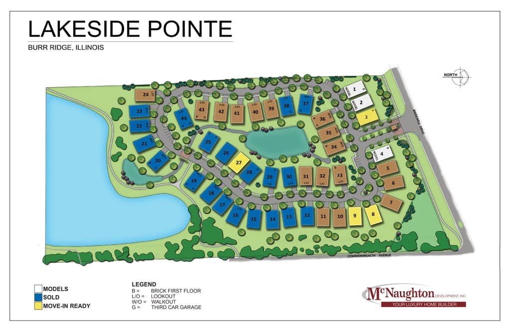 Homes for Sale Lakeside Pointe of Burr Ridge McNaughton Developmnt
